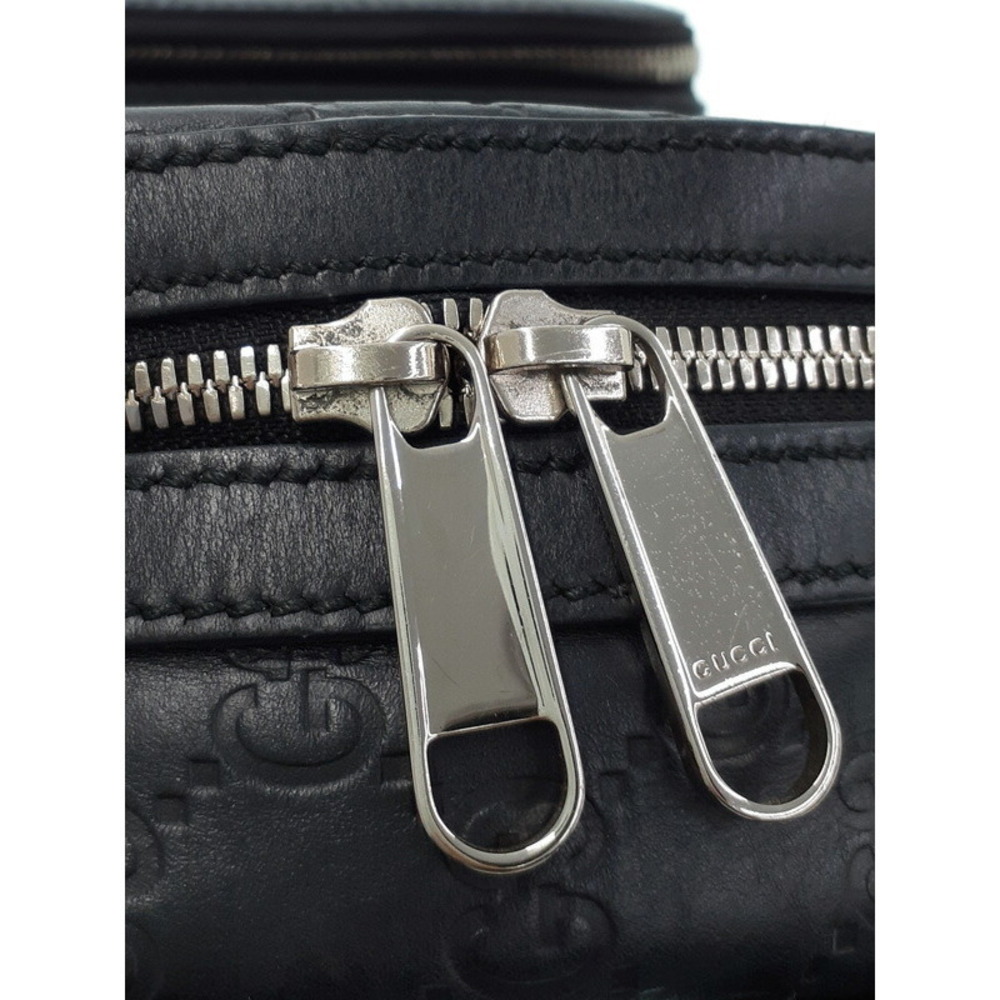 Gucci ssima Signature Backpack Black Leather - Picture 6 of 9
